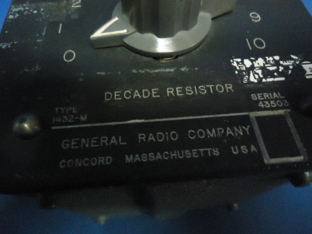 GENERAL RADIO COMPANY DECADE RESISTOR TYPE 1432-M  