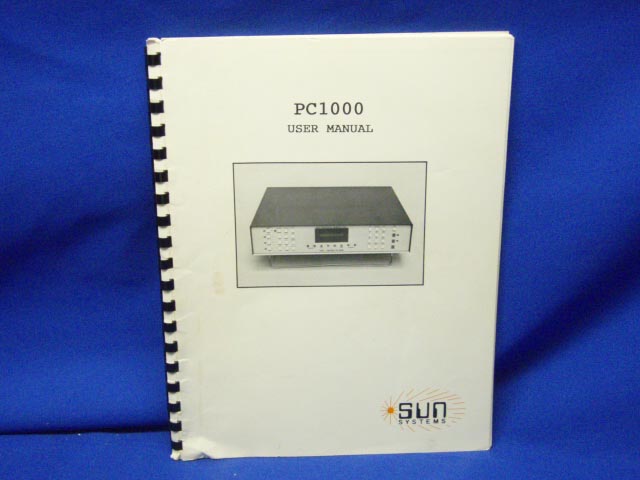 Sun Systems PC1000 User Manual - Picture 1 of 1