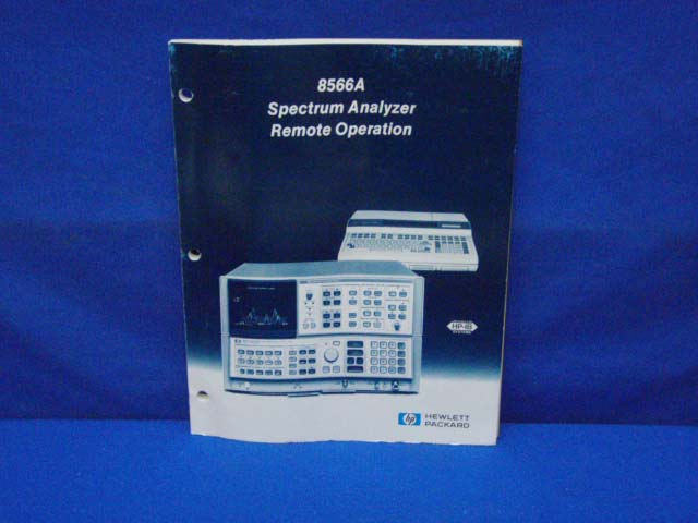 HP 8566A Spectrum Analyzer Remote Operation Manual - Picture 1 of 1