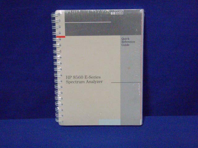 HP 8560 E-SERIES QUICK REFERENCE GUIDE SPEC ANALYZER | eBay