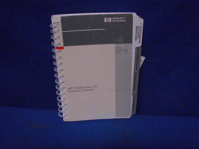 HP 8753E/OPTION 011 HP-IB PROG COMMAND REFERENCE GUIDE | eBay