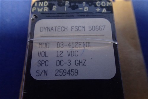 DYNATECH D3-412E10L SMA SWITCH DC-3GHz NEW/ UNUSED SURPLUS NOS